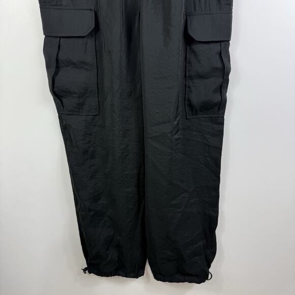 Joie NWOT Black Cargo Pants XS Modal Jogger Elastic Waist High Rise Athleisure - Picture 3 of 12